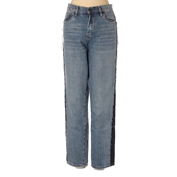 Blank NYC Girlfriend Cropped Jean Two Tone Frayed 29 - Picture 2 of 6
